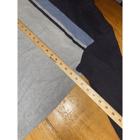 Basic Editions Gray Blue Stripe Men's Size Medium - Picture 4 of 6